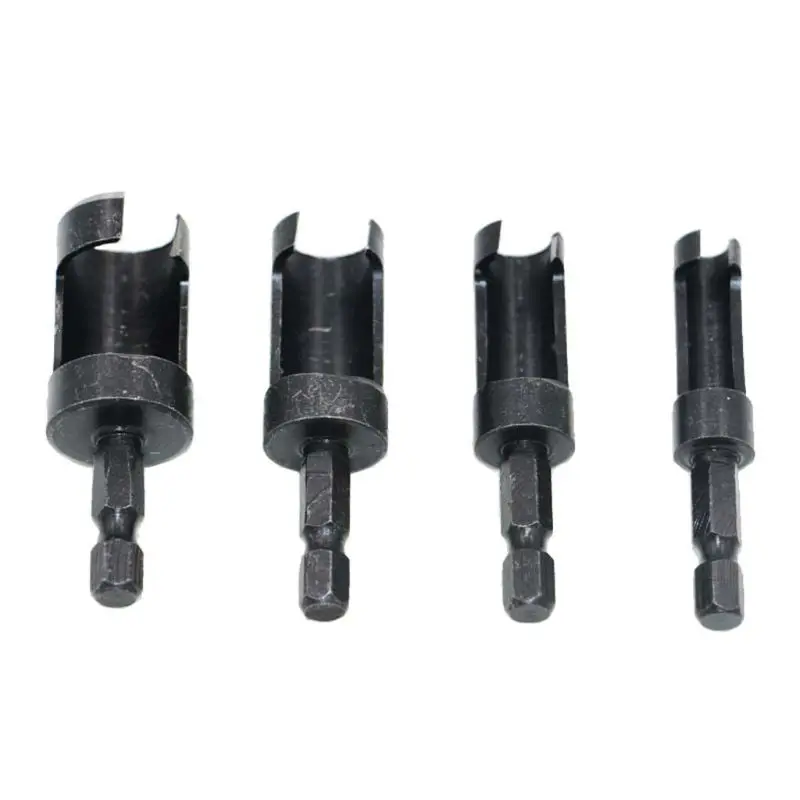 

1/4 Hex Shank Woodworking Carbon Steel Wood Work Plug Cutter Cutting Power Tool Drill Bit Set