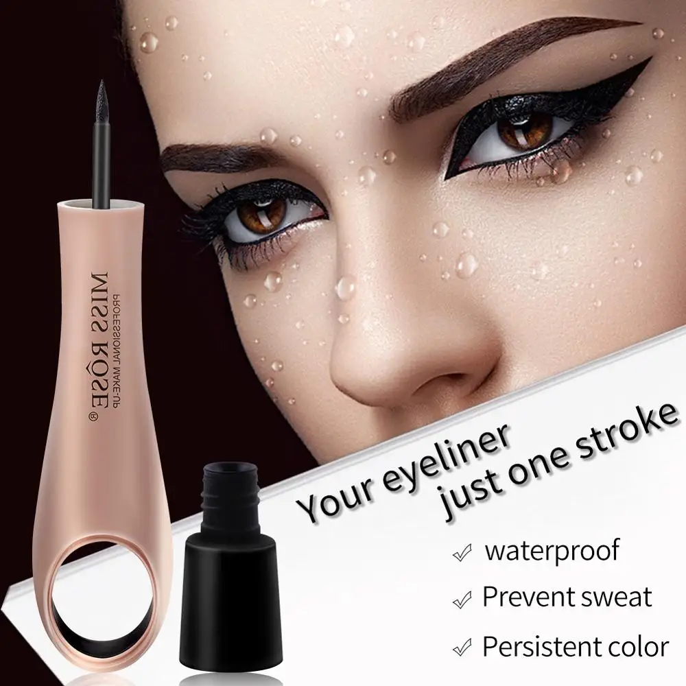 NEW Black Waterproof Eyeliner Beginner Ring Easy Use Fast Drying Long Lasting Liquid Eye Liner Special Pen Smart Cosmetic Tools