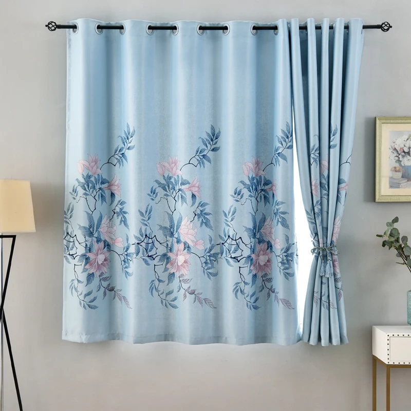 Grommet top curtains Door Kitchen Living Room Windows Drapes Rustic Shade Short Curtain Cortinas PC22X