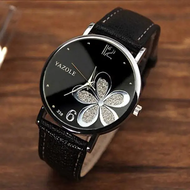 Новые женские часы кварцевые часы женские кварцевые наручные часы женские кожаные милые женские часы - Цвет: A