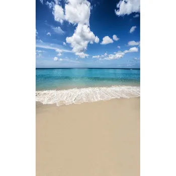 

Vinyl Photography Background Computed Printed Ocean Beach Blue Sky Wedding Backgrounds for Photo Studio F-2636
