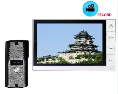 9 дюймов видео домофон запись домофон система с 700TVL цветной камерой " запись видео домофон система - Цвет: 998R and 666