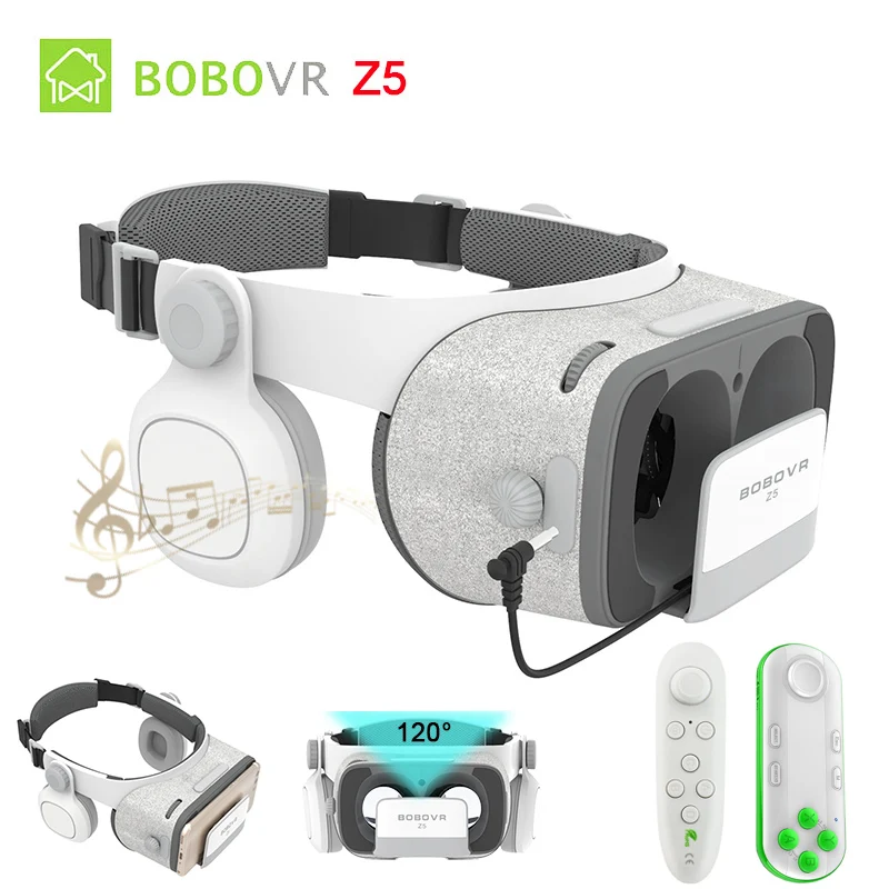 BOBOVR Z4 Update BOBO VR Z5 120 FOV 3D Cardboard Helmet Virtual Reality Glasses Headset Stereo