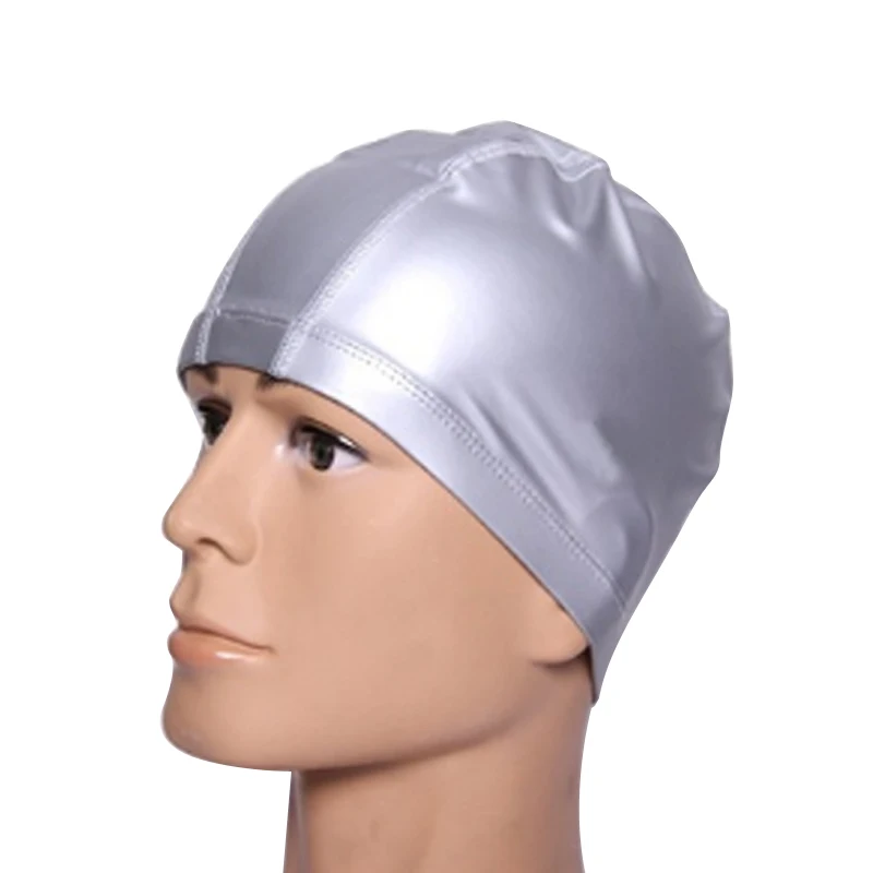 2018 solid PU Waterproof High elastic cap swimming caps for long hair