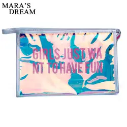 Mara's Dream женские косметические шкатулки новые с буквенным принтом яркие цвета женские мешок, мешок для вещей модная женская сумка для стирки