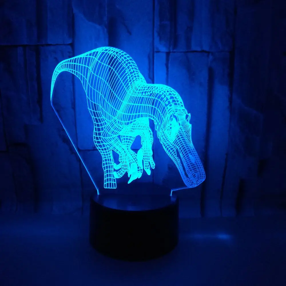 3d лампа динозавра Lampara сравнению Veilleuse Powerbank Decoracao кварто подарок светодиодные