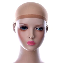 Black Or Brown Lace Hair Net For Making Wigs Weaving Stretch Lace Wig Caps 2pcs/pack, 10packs/lot