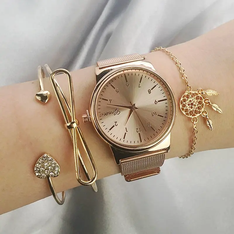 

3 Pcs/set Vintage Cuff Bangle Gold Color Bow Crystal Heart Dreamcatcher Feather Open Bracelet Women Party Wedding Jewelry
