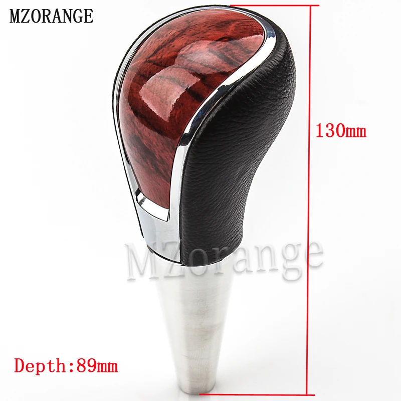 

MZORANGE 1 Piece Gear Shift Knob Chrome Walnut Automatic Transmission Gear Shifter For Toyota VIOS Yaris For YARiS L