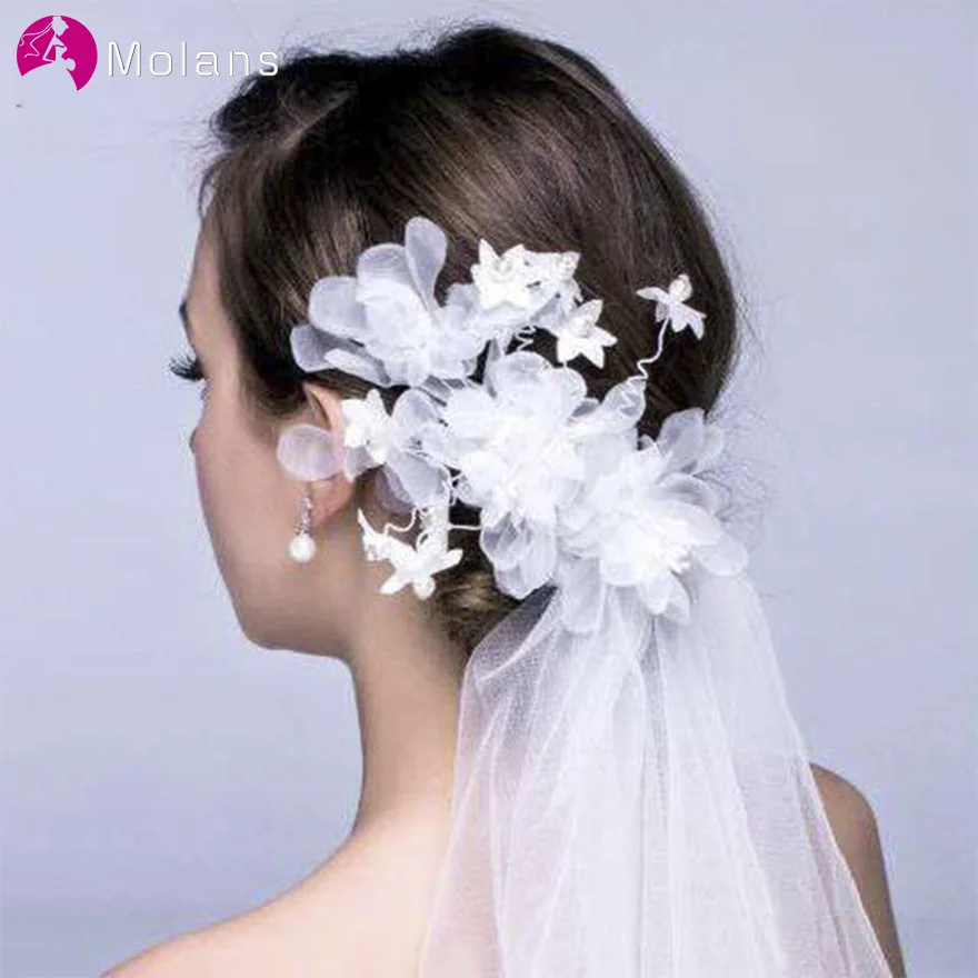 Свадебные шпильки ручной работы из пряжи с цветами для свадьбы аксессуары для волос два цвета бисер жемчуг Сплав заколки для волос для свадьбы