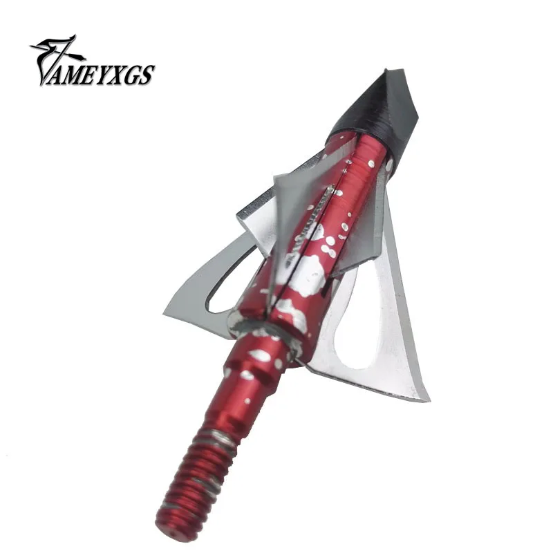 

3 Pcs Hunting Broadhead 100 Grain Crossbow Arrowhead Archery Bow and Arrow Head Stainless Steel Arrow Tips Point Screw In