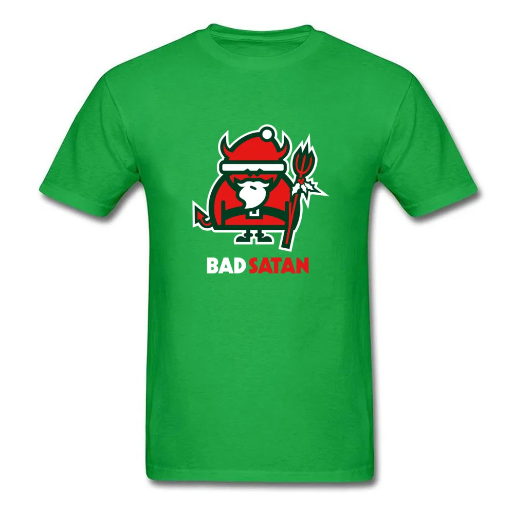 BAD SATAN T-Shirt Short Sleeve Geek Hot Sale Men's Summer Tops & Tees Geek T Shirt Crewneck Cotton Fabric Wholesale BAD SATAN green