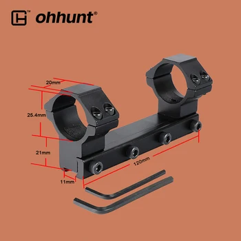 

ohhunt Hunting Accessories Riflescope Mount Rings 25.4mm Tube with 11mm Dovetail Rail for Tactical Flashlight Laser Rifle Scope