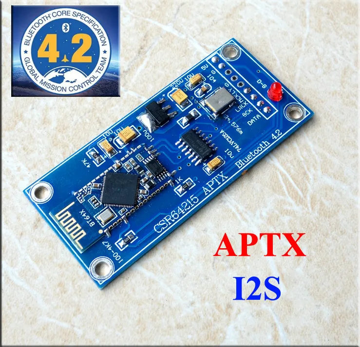 DC4-6V CSR64215 Bluetooth 4 2 APTX I2S вспомогательная плата для ES9018 ES9028 ES9038 DAC усилитель DIY |