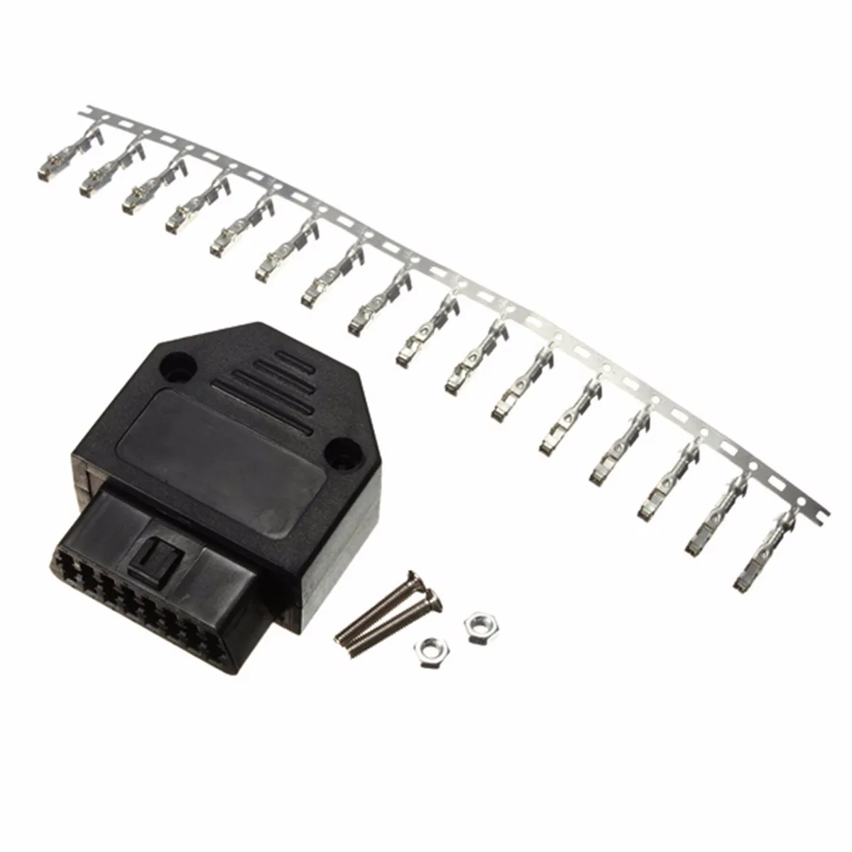

16pin Female Angle Connector 16 pin OBD2 Connector OBD OBD2 Female Wire Sockets Connector Plug OBD II Adapter Diagnostic Tool