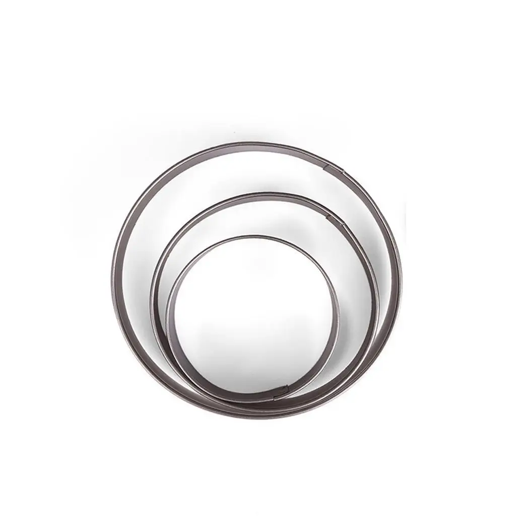 silver round Из нержавеющей стали печенье Плунжер нож для бисквита кухня Серебряный торт инструменты формы для выпечки - Цвет: silver round