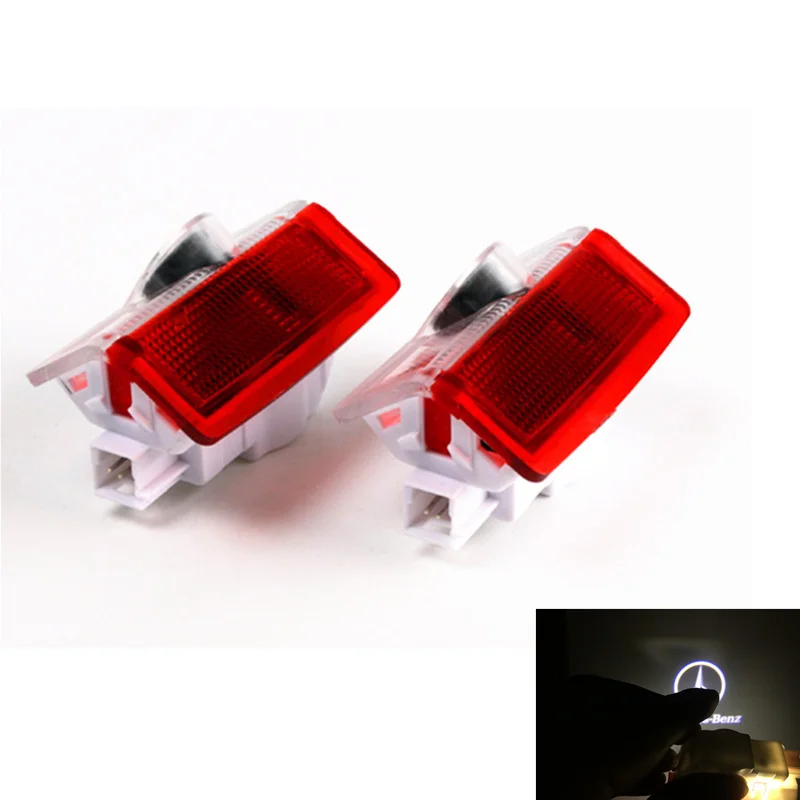 

2pcs Logo Emblem Courtesy Welcome Step Lighting Lamp Car Door LED Laser Projector Light For Mercedes Benz W205 W166 W213 W246