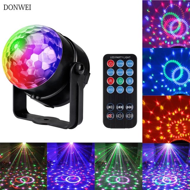 mini 7 colors 3w dj disco ball sound activated laser projector rgb stage lighting effect lamp christmas ktv music party light in stage lighting effect