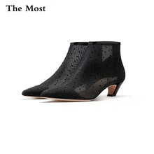 ARQA/Новинка года; сезон лето-осень; сетчатая ткань; пикантная обувь; большие size33-46; гетеротипический каблук; Модный прорезиненный костюм; подошва