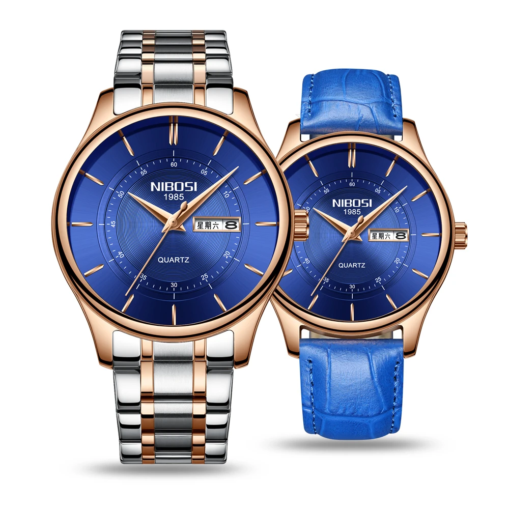 

NIBOSI Set Luxury Brand Men Watches Full Steel Sports Wrist watch Men's Army Military Watch Man Quartz Clock Relogio Masculino