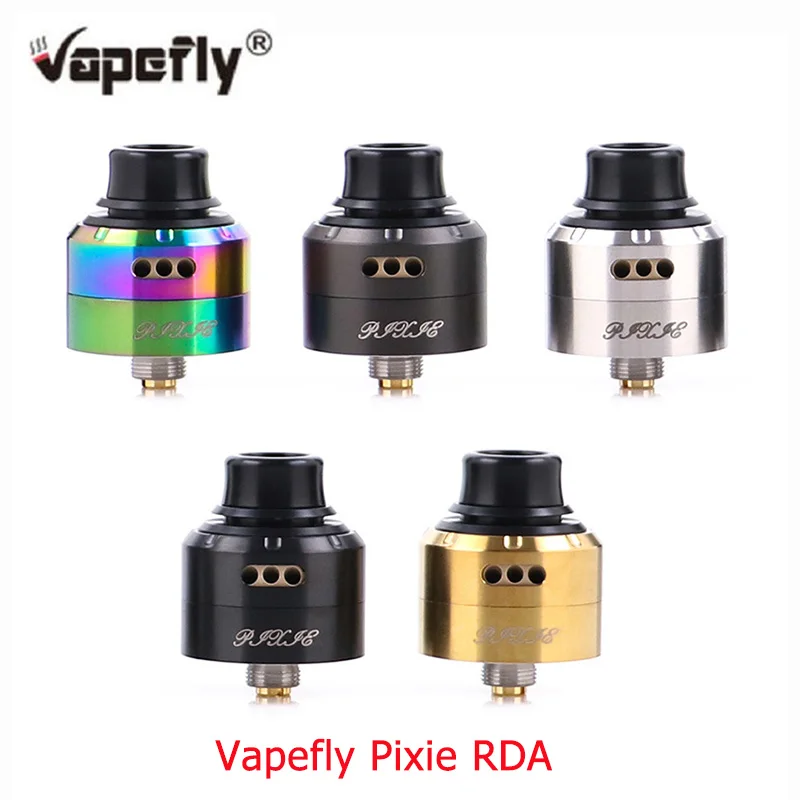 

Free gift Vapefly Pixie RDA single coil bottom feed vape tank avoid heating and leakproof RDA atomizer VS drop RDA
