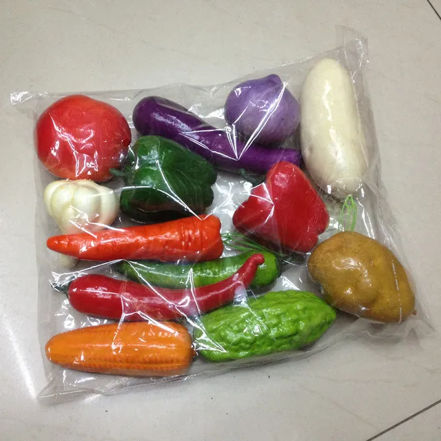 12 Types Artificial Vegetables Model Foam Plastic Lifelike Fake Fruit Pumpkin Carrot Potatoes
