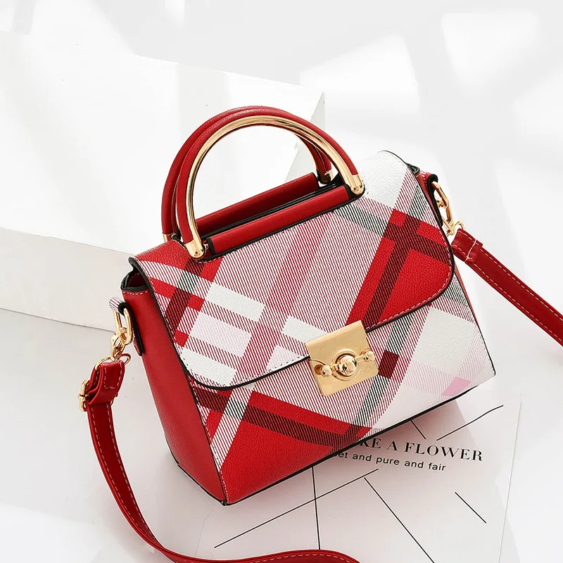 

2019 New Vintage Plaid Shoulder Messenger Bags Luxury Fashion Women Purses and Handbags Sac A Main