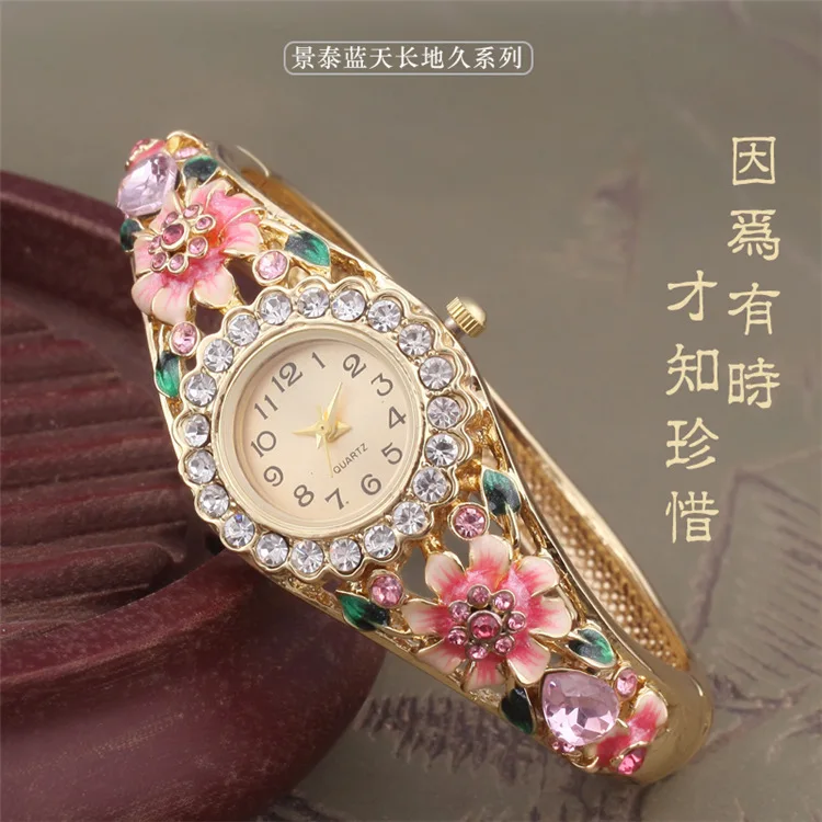 

2019 Direct Selling Hot Sale Chain Watch Cloisonne Bracelet Craft Femalquartz Ethnic Wind Accessories Student Wholesale