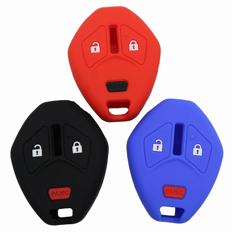 

3 Buttons silicone rubber car remote key fob cover case fit for Mitsubishi Lancer Galant Remote Key Car shell accessories