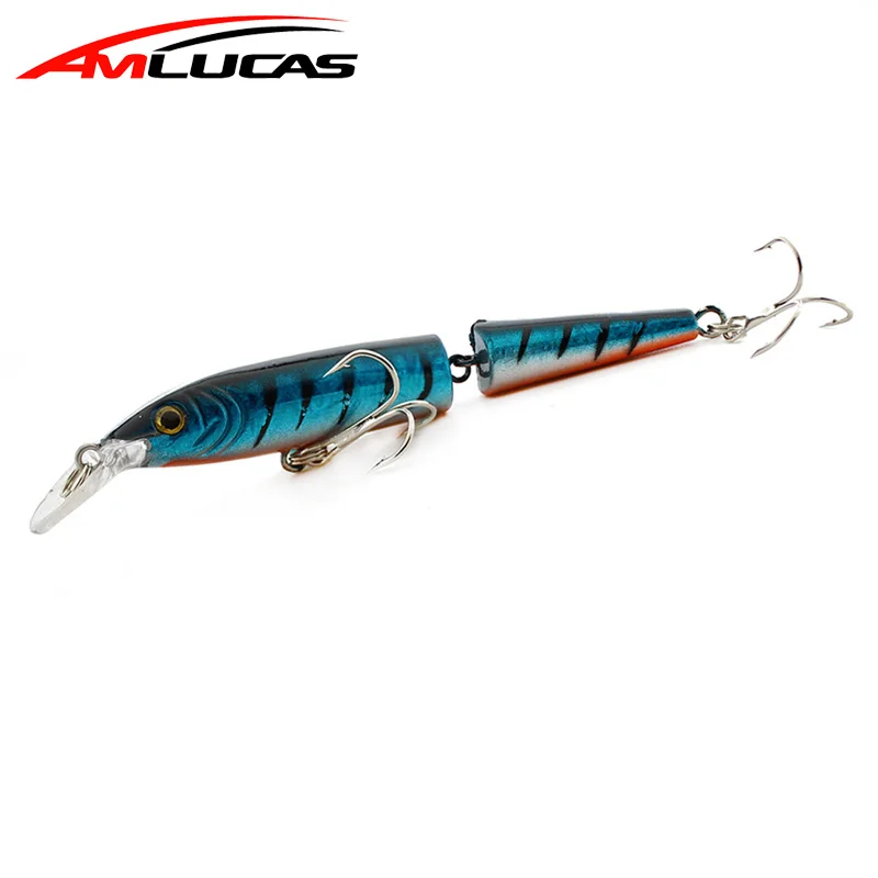 Amlucas 10.5 سنتيمتر 9g Wobblers بايك الصيد السحر الاصطناعي متعددة صوتها أقسام الطعم Crankbait وهمية الأسماك الصيد اكسسوارات WW6