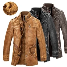 2017 Winter Neue Stehkragen Lederjacken Gute Qualität Warme Winterjacke Männer
