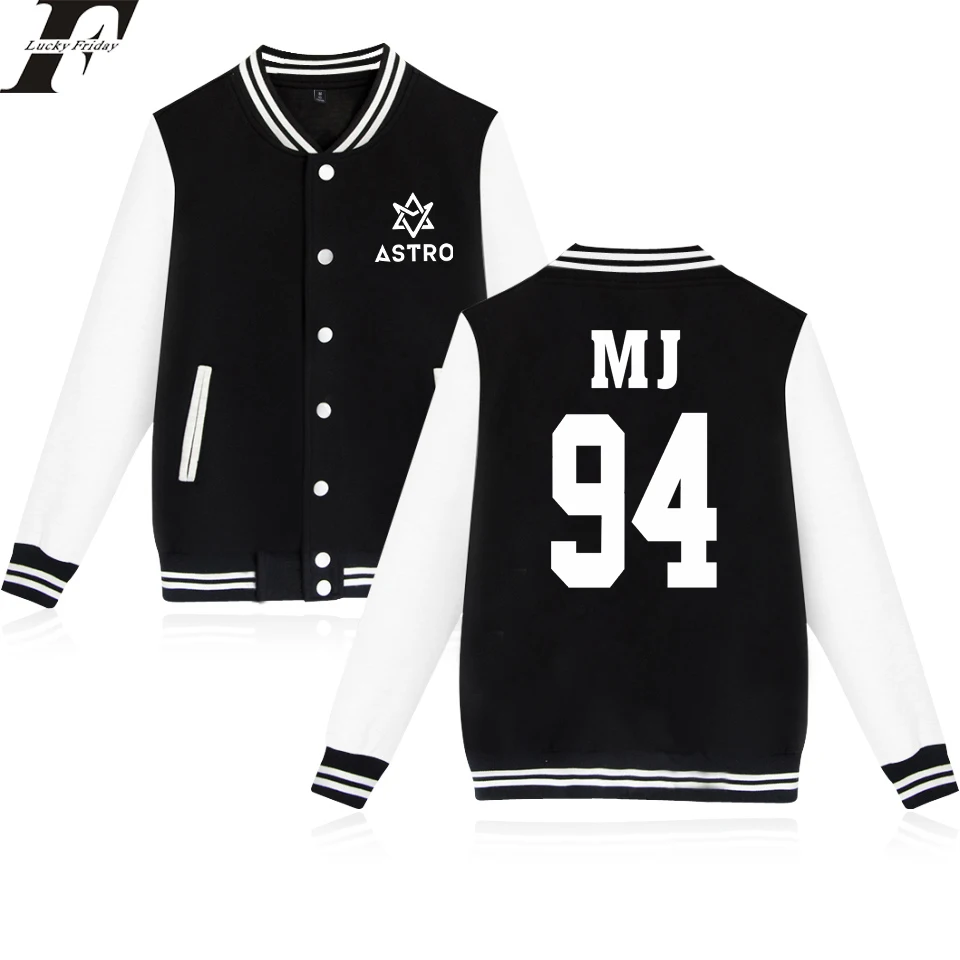 

LUCKYFRIFAYF 2018 ASTRO Kpop Cool Jackets Men/Women Fashion Jaqueta Outwear Men College Style Baseball Jacket Clothes Plus Size