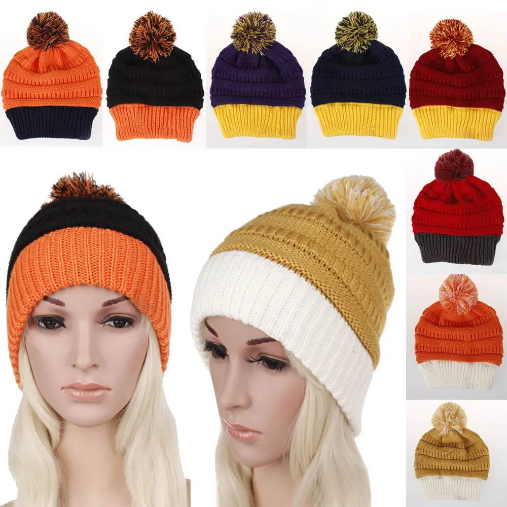 

2019 Women Winter Hats Fashion Warm Knitting Snappy Hermal Knited Hat Ski Protection Cap Soft Hat