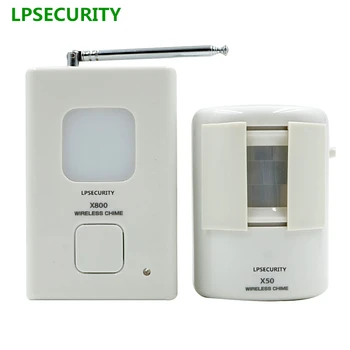 LPSECURITY 무선 입구 상점 문 PIR 모션 센서 차임벨 감지기, 무선 홈 초인종, 200m