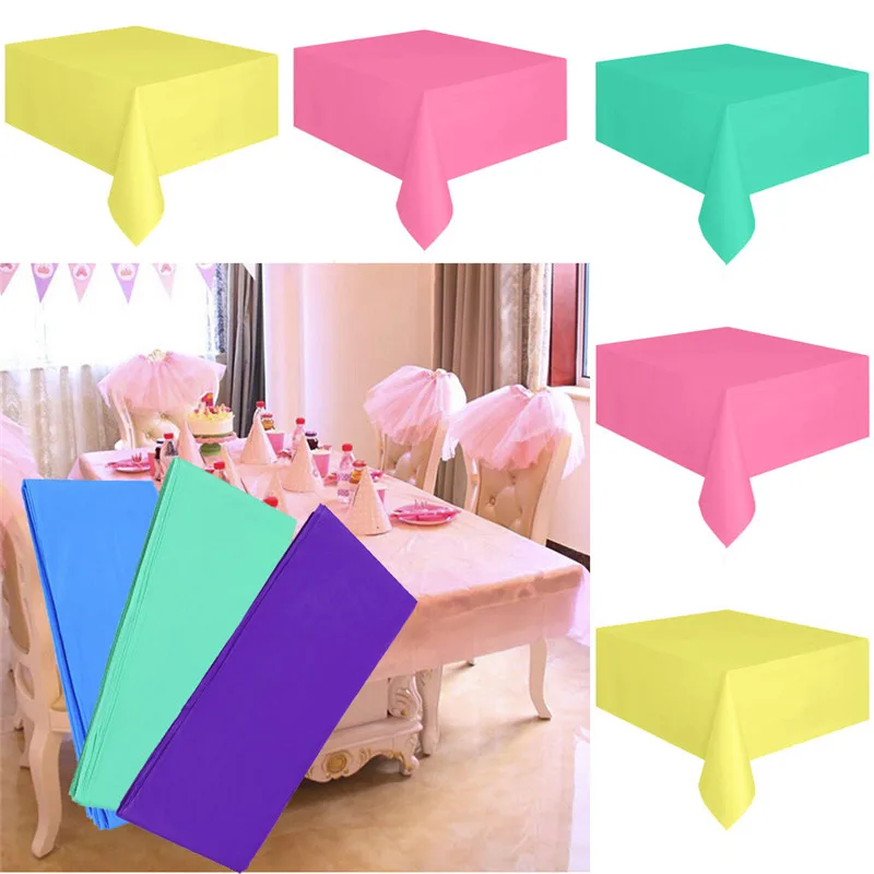 

Tablecloth Party Decoration Baptism Large Plastic Rectangle Table Cloth Wipe Clean Party Tablecloth Parti Malzemeleri 40MY07