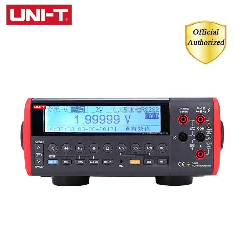 

UNI-T UT805A True RMS LCD Desktop Benchtop Digital Multimeters Volt Amp Ohm Capacitance Hz Tester 199999 Counts High-Accuracy