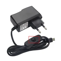 5V 2.5A Power Supply Switch Button DC Power Adapter 100V ~ 240 V EU US UK AU Plug for Raspberry Pi 3 Model B
