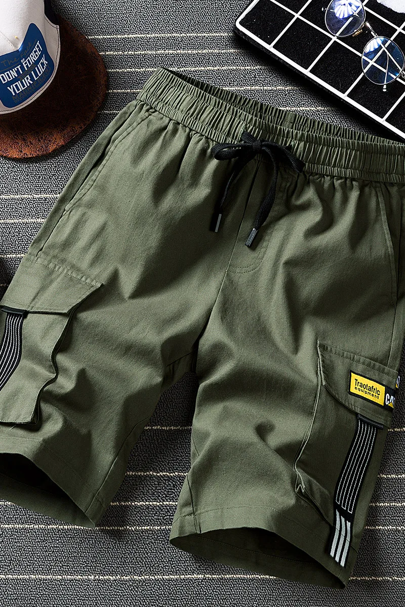 Мужские шорты в стиле хип-хоп, уличная одежда, летние военные хлопковые мужские шорты-бермуды, M-5XL