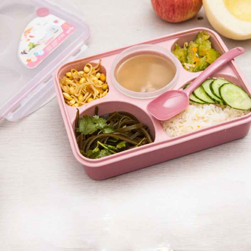 5+1 Tableware Set Food Storage Container 1950ml Bento Lunchbox