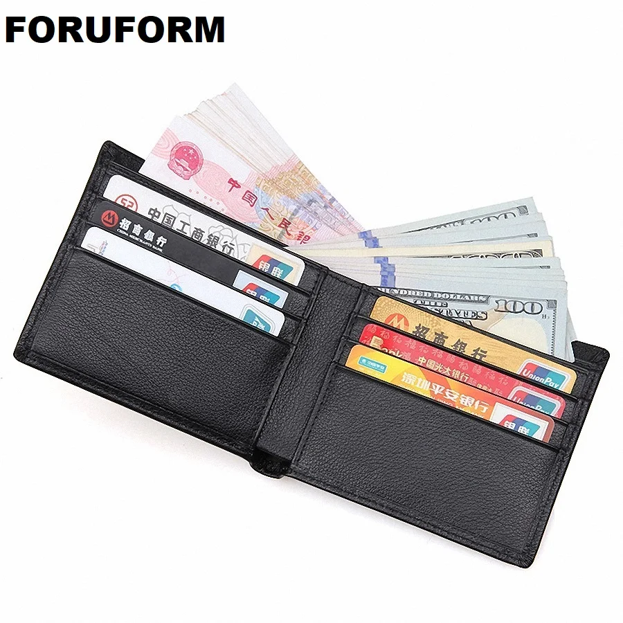 

Top Quality New Arrival Genuine Leather Wallet Men LiChee Pattern Wallets Luxury Dollar Price Vintage Male RFID Purse LI-1890
