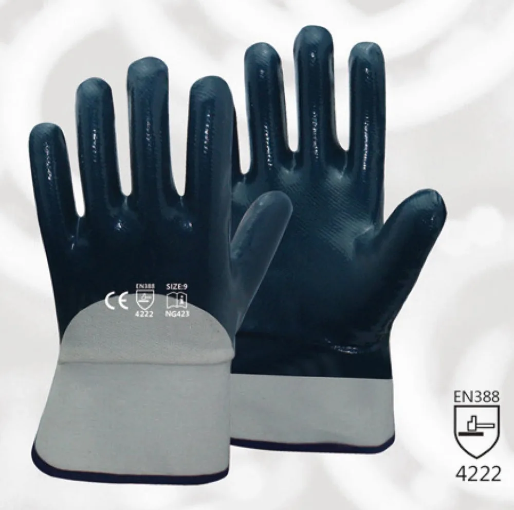 Guantes de trabajo de algodón pesado deber Jersey con