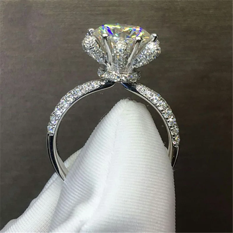 18 K 750Au золото Moissanite АЛМАЗНОЕ КОЛЬЦО D Цвет VVS с национальным сертификатом MO-00103