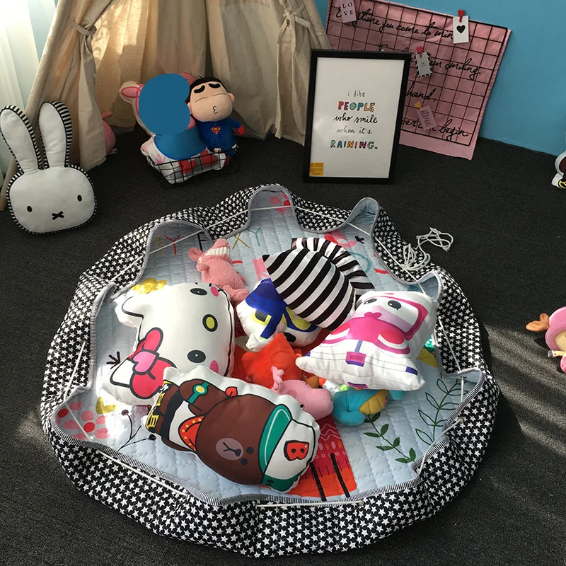Round play mat storage bag Baby Toys Room COTTON CAR FOX Anpanman  (14)