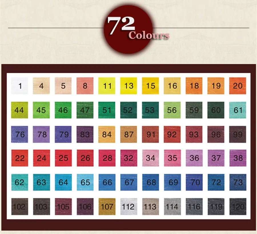 Peroci Colored pencils 72 Colors-4