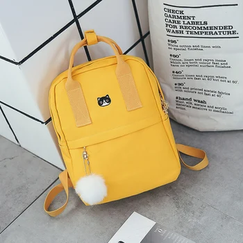 

2018 new Women Backpack for School Teenagers Girls Vintage Stylish School Bag Ladies Canvas Fabric Backpack Female Bookbag