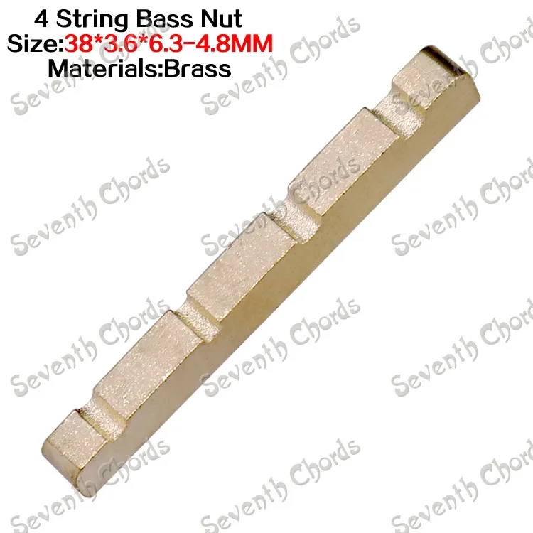 4 String Slotted Brass Bass Nut for Electric Bass Guitar Size 38 x 3.6
