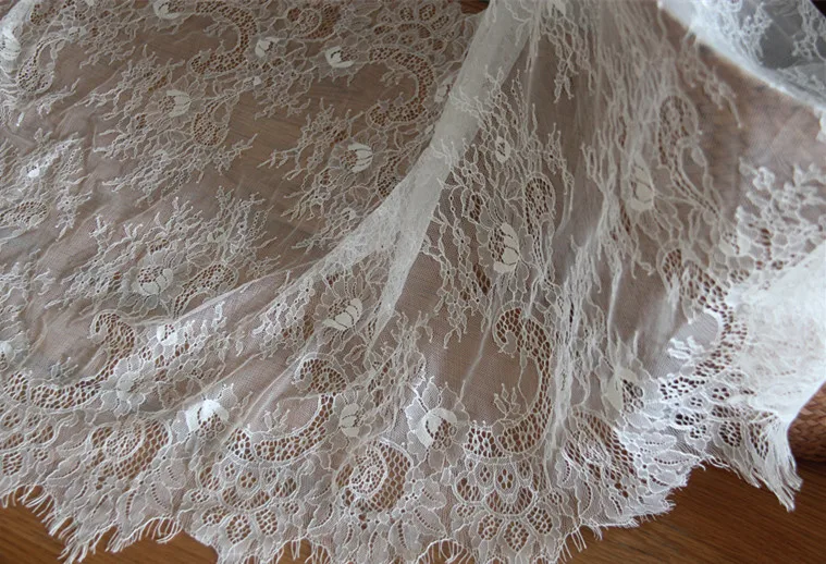 Handmade DIY clothing lace accessories French eyelash embroidery 3Meter width 65cm lace garment accessories,lace sewing supplies,lace sewing accessories,lace accessories