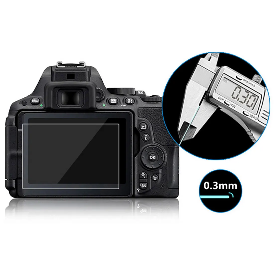 

9H Tempered Glass LCD Screen Protector Top LCD Film for Canon EOS R RP 70D 77D 9000D 600D 80D / 6D Mark II 6D MK2