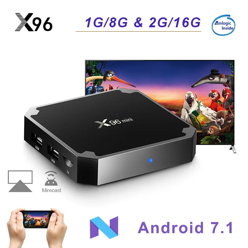 X96 mini Android 7.1 Smart TV BOX Amlogic S905W Quad Core WiFi 2.4GHz X96mini Set top box 4K HD Set-top Box Media Player X96 mini Android 7.1 Smart TV BOX Amlogic S905W Quad Core WiFi 2.4GHz X96mini Set top box 4K HD Set-top Box Media Player