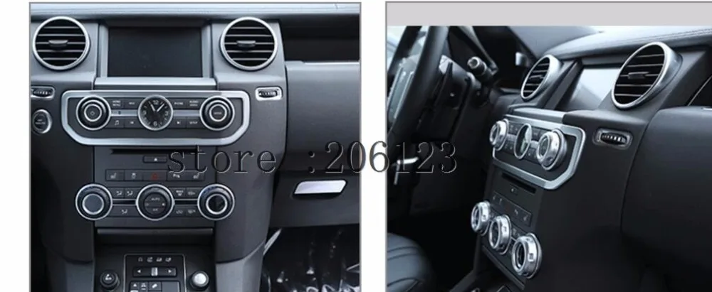 5 шт. автомобиля приборной панели консоли кнопка включения кольцо крышки отделка Авто стиль хром для Land Rover Discovery 4 Range Rover спорт